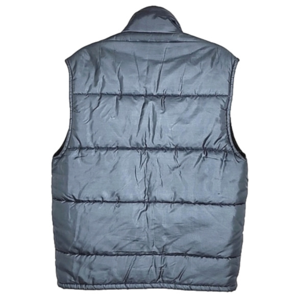 Far West Men's Puffer  Steel Blue Vest Size Medium Pockets Size Medium - Picture 2 of 11